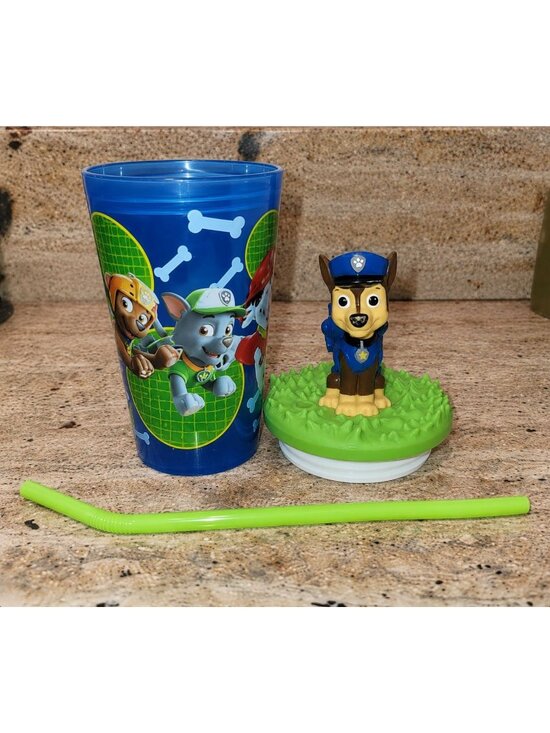 Zac Designs Other - Zak Designs Paw Patrol Chase 10 oz Kids Tumbler Cup 3D Lid Topper Straw
